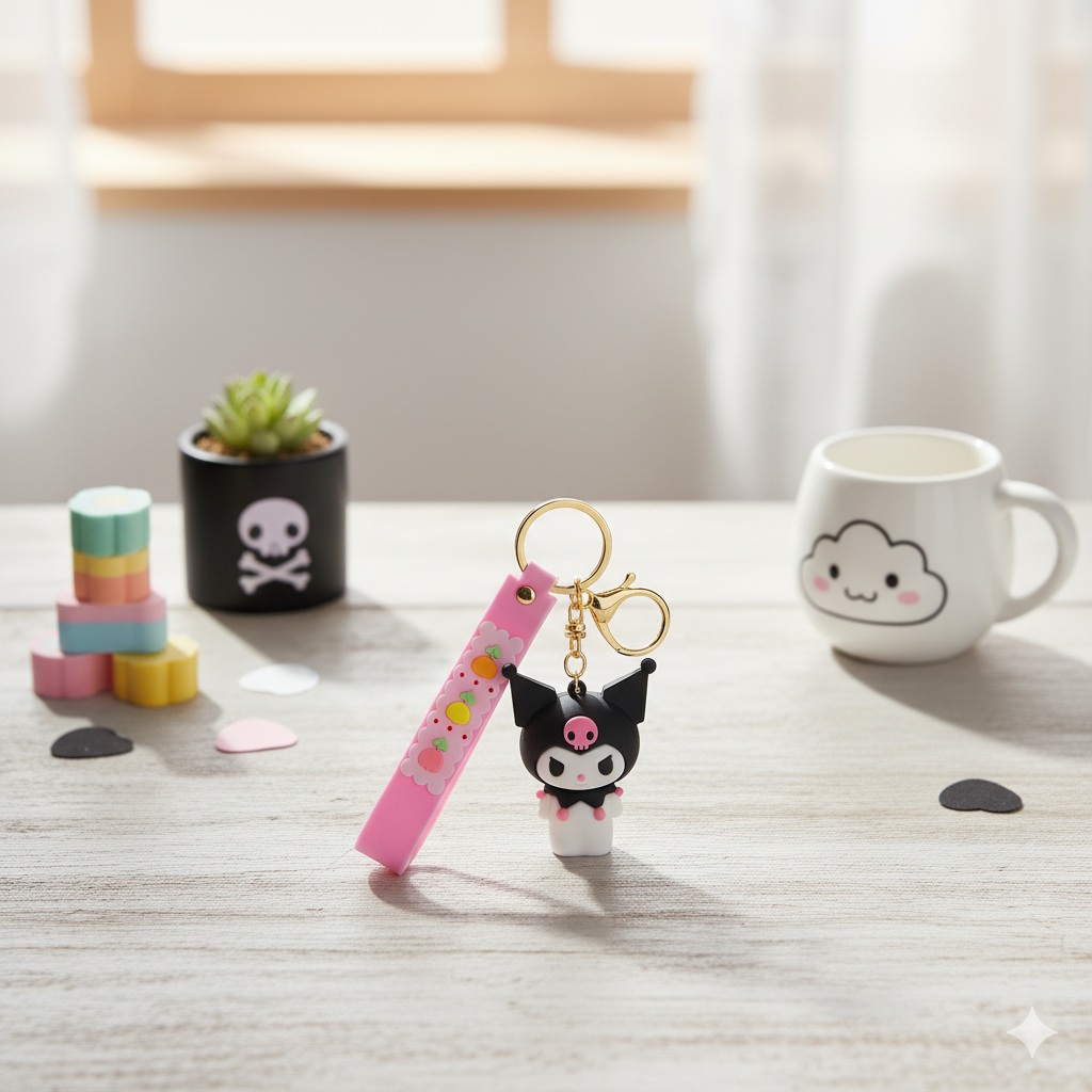 Chic & Mischievous Kuromi Keychain 🖤 (Pre Order)